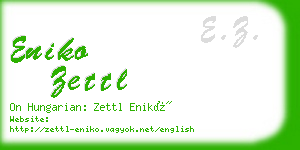 eniko zettl business card